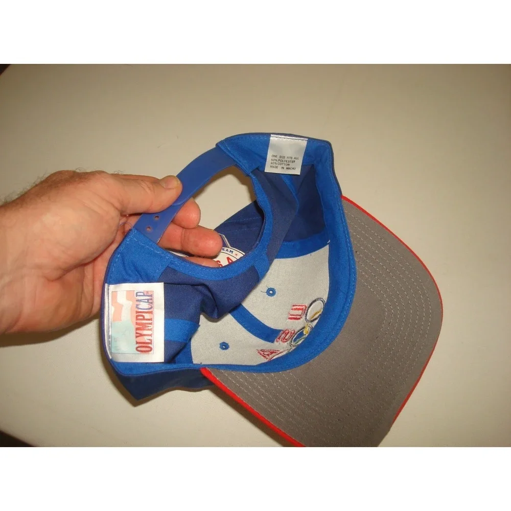 2PC LOT  ATLANTA OLYMPIC  OLYMPICS 1996 SNAPBACK HAT CAP DEADSTOCK  VINTAGE bx1‎